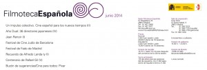 Programación de la Filmoteca Española junio 2014