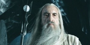 Christopher Lee, como Saruman en El señor de los anillos