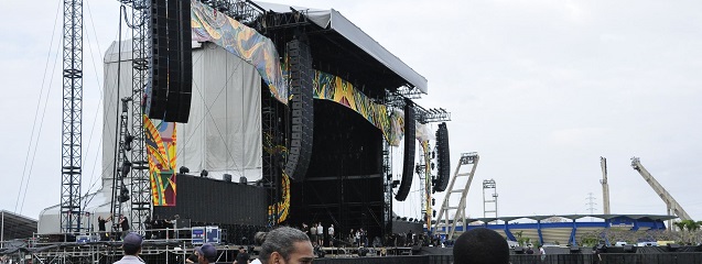 Escenario donde The Rolling Stones actuaron en Cuba