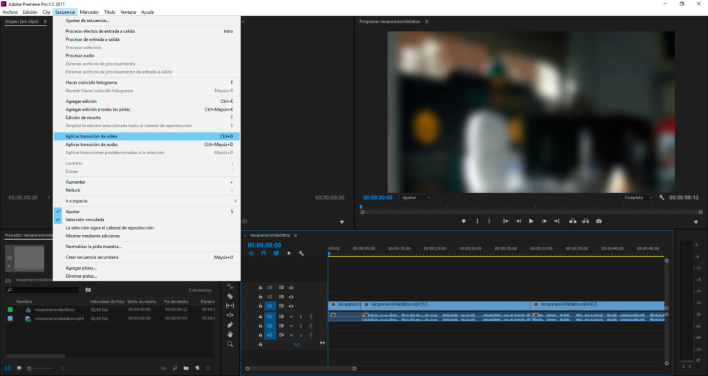 Cómo utilizar las transiciones en Adobe Premiere