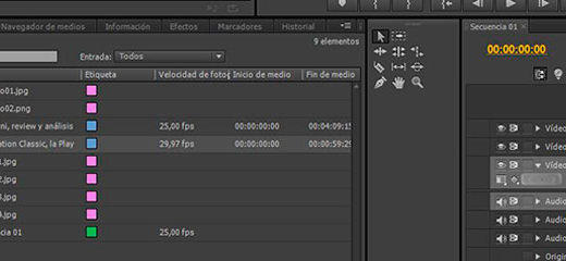 ¿Sabes cómo introducir los materiales en el Adobe Premiere?