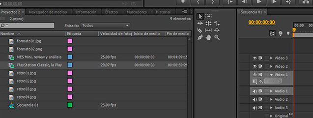 ¿Sabes cómo introducir los materiales en el Adobe Premiere?