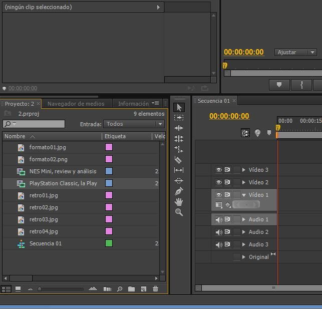 ¿Sabes cómo introducir los materiales en el Adobe Premiere?