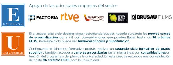 Dos sellos diferenciales: Universidad y Empresa en el CFGS de Realización Audiovisual